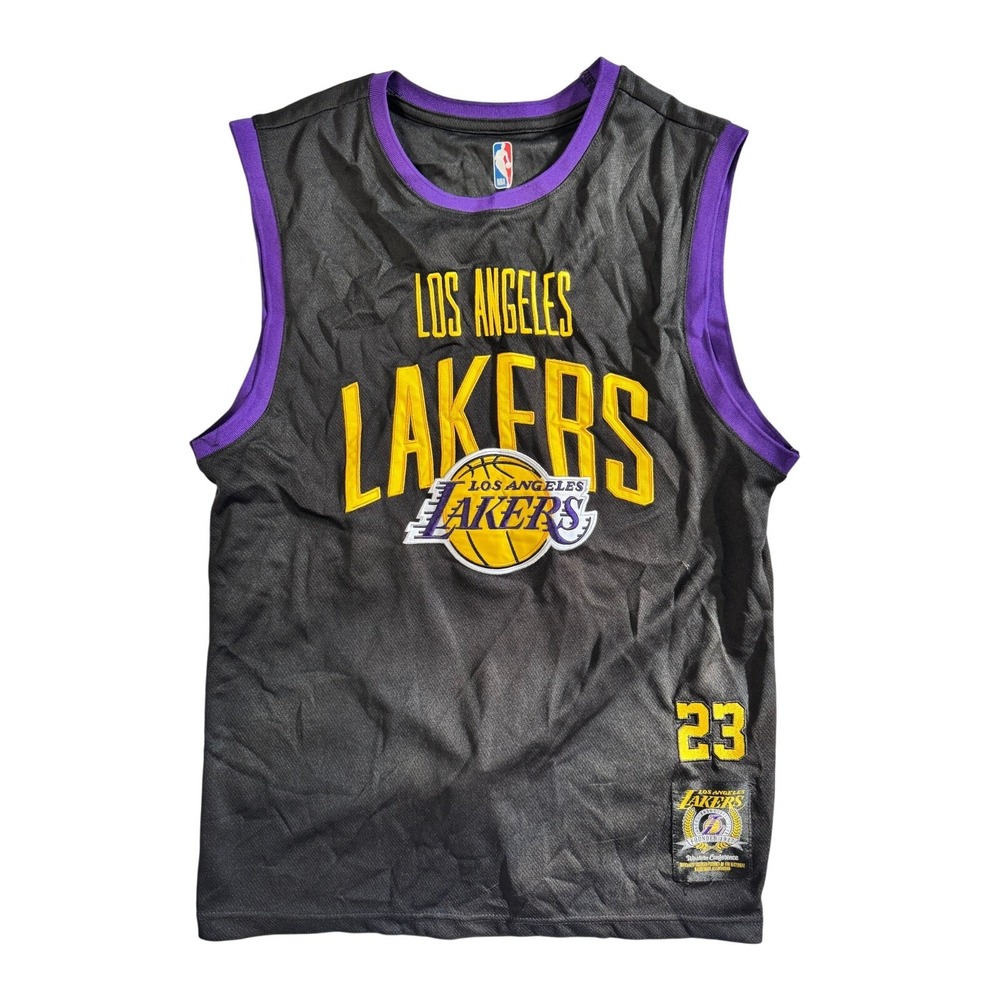 Ultra Game NBA Los Angeles Lakers LeBron James 23 Basketball Jersey Black Mens S